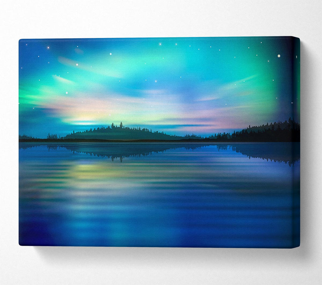 Picture of Northern Lights Lake Dream Canvas Print Wall Art