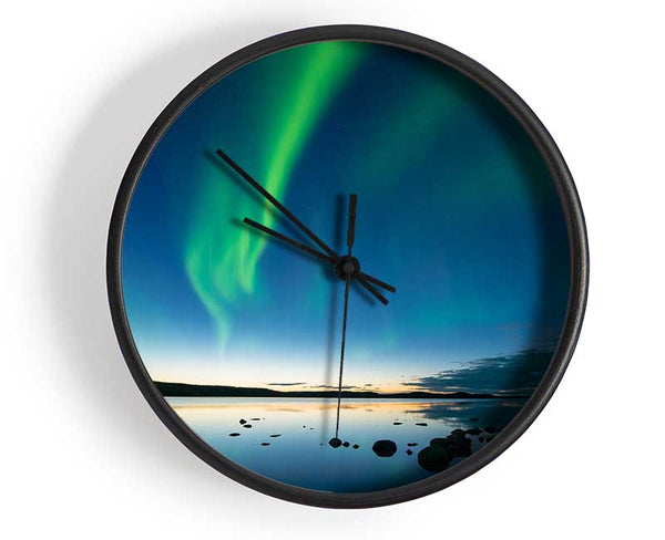 Northern Light Reflections Clock - Wallart-Direct UK