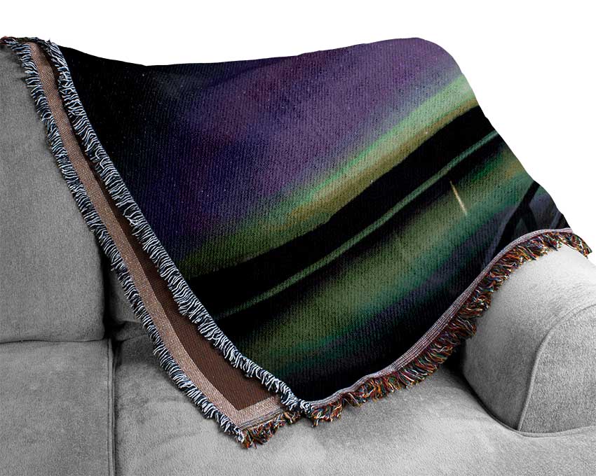 Glow Of The Northern Lights Woven Blanket