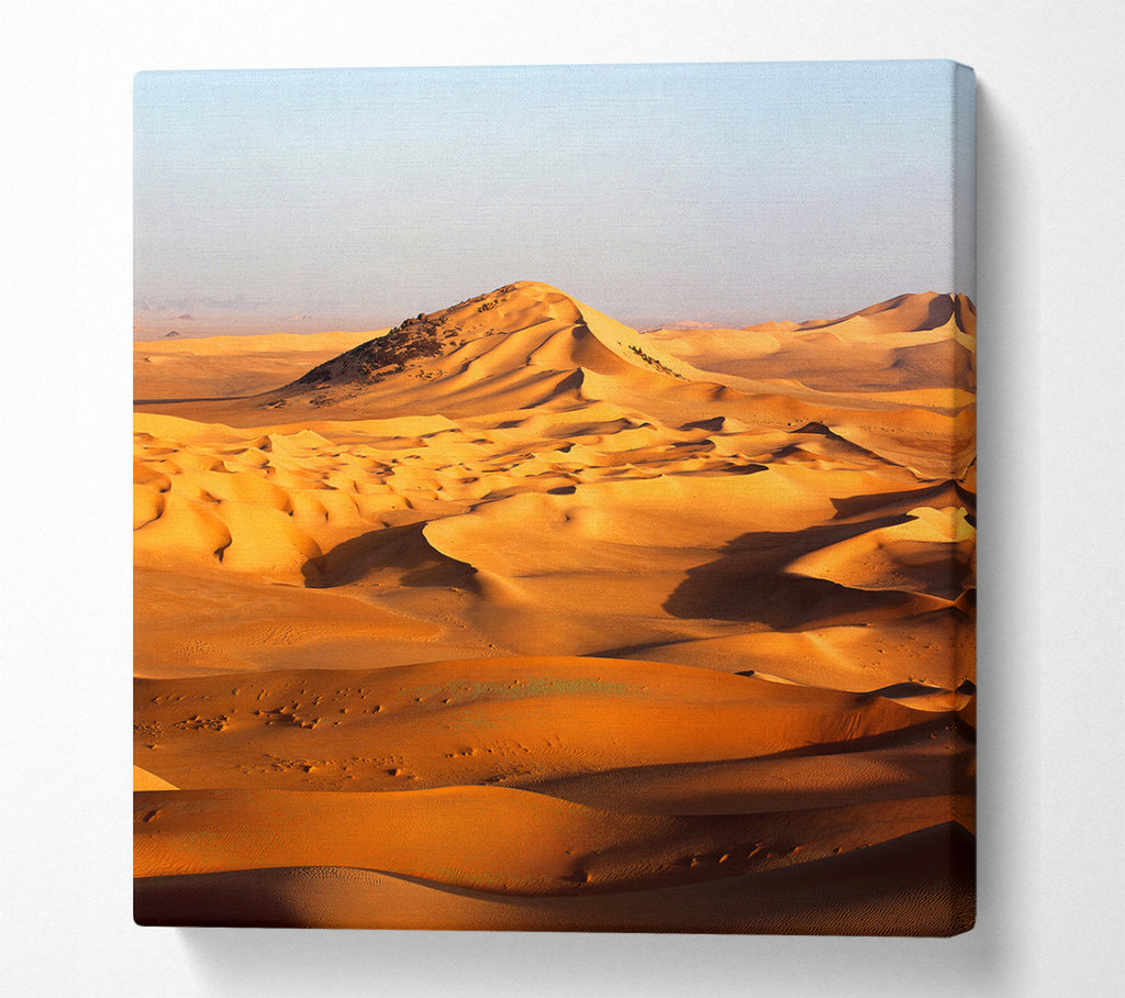 A Square Canvas Print Showing Desert Mound Square Wall Art