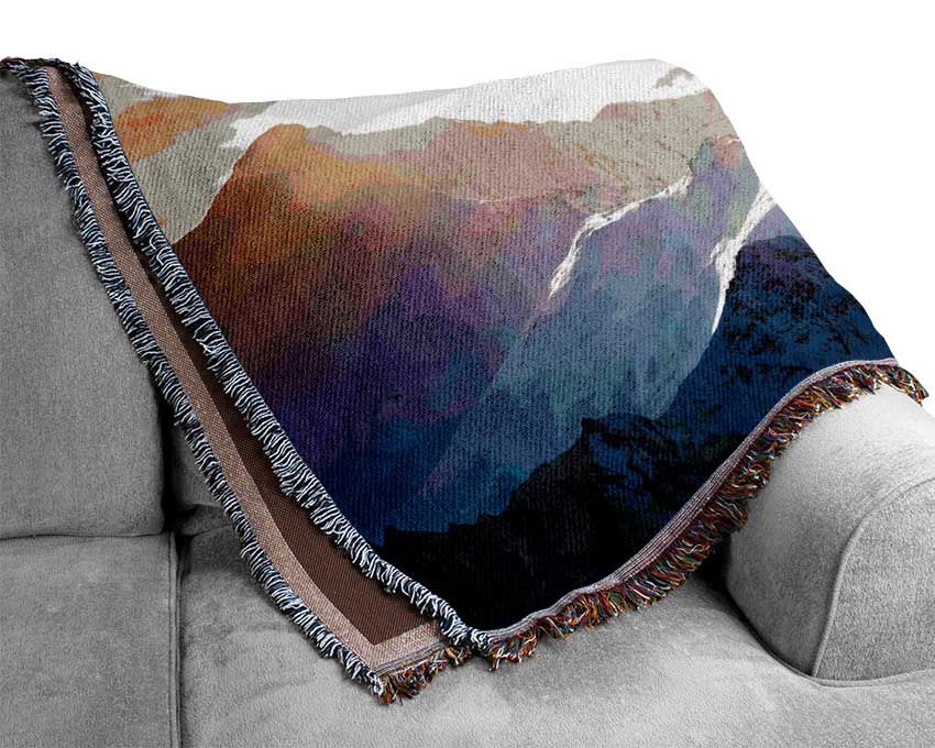 Snow Mountains 2 Woven Blanket