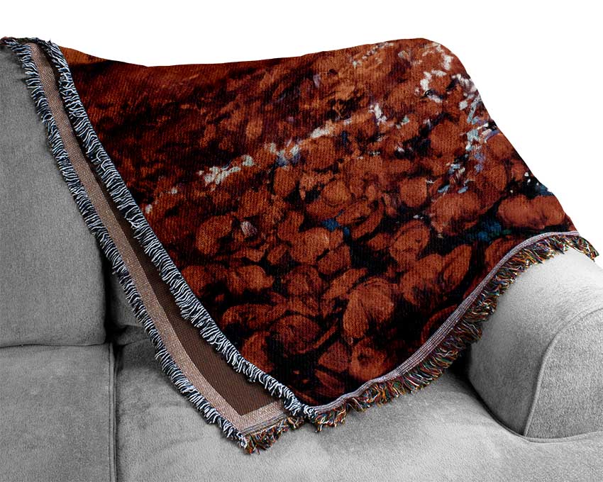 Red Tulip Paradise Woven Blanket