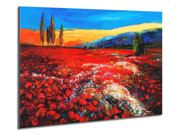 Red Tulip Paradise Metal Print