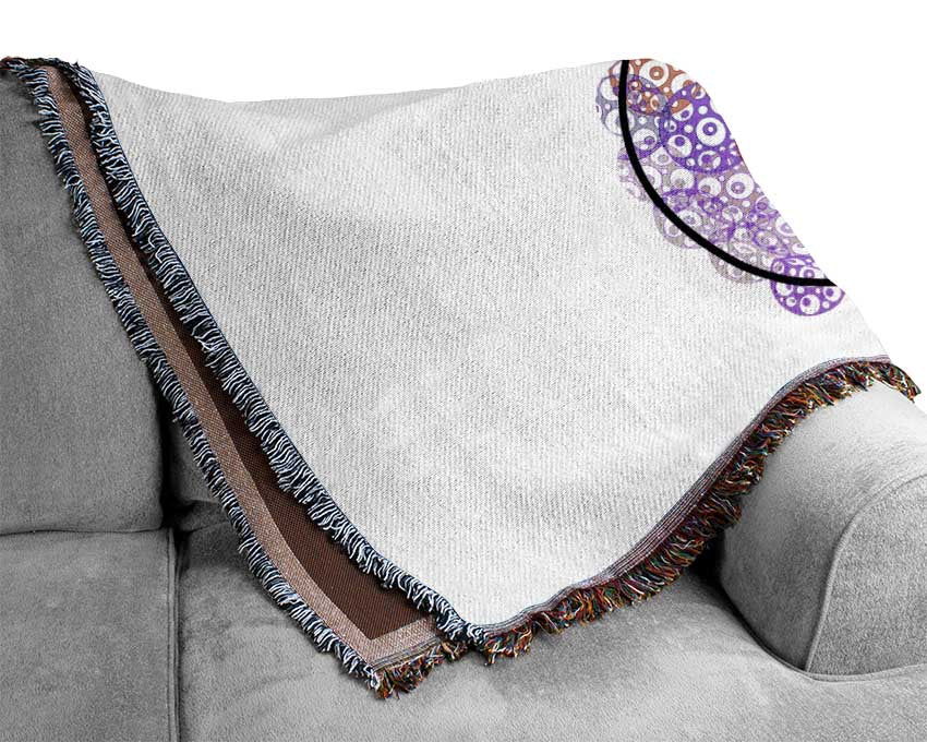 Love Heart Cogs Woven Blanket