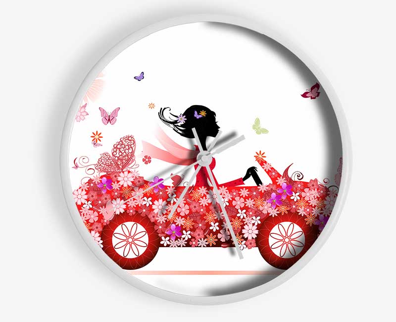 Flower Car Clock - Wallart-Direct UK