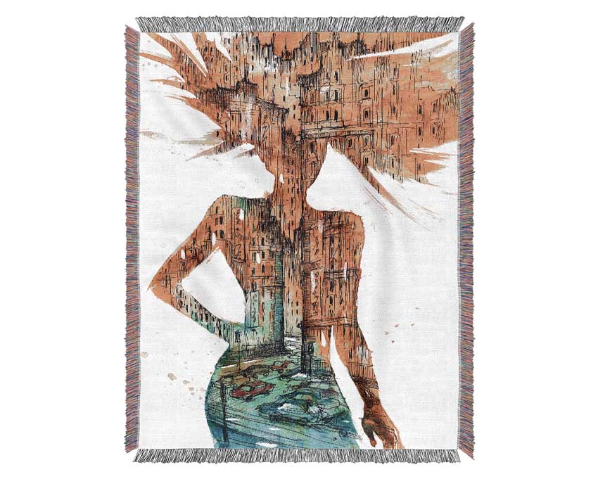 Woman Of The City Woven Blanket