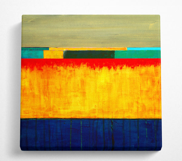 A Square Canvas Print Showing Fire Lines Square Wall Art