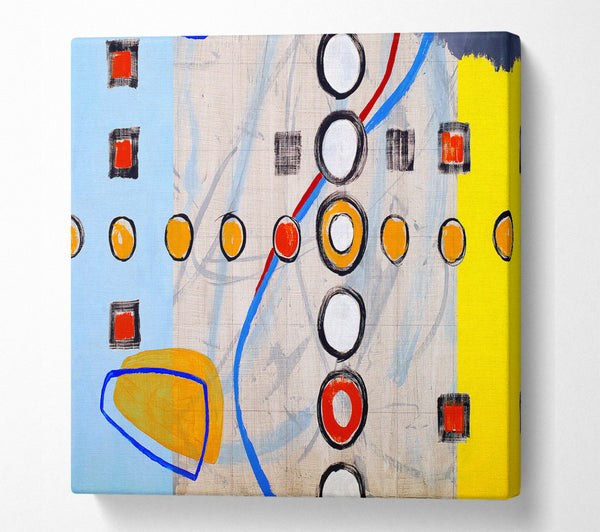A Square Canvas Print Showing All Circles And Squares Square Wall Art