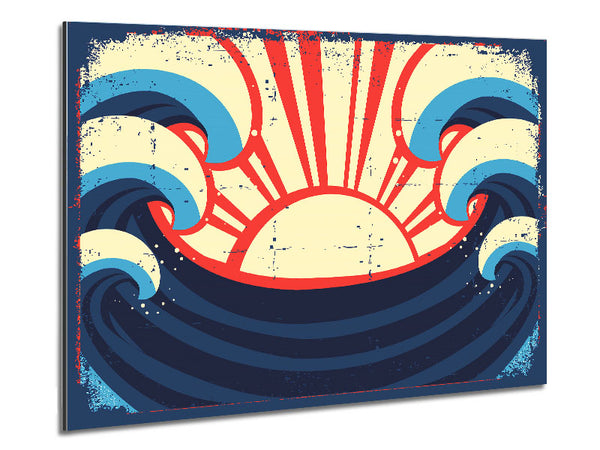Sun Wave Metal Print