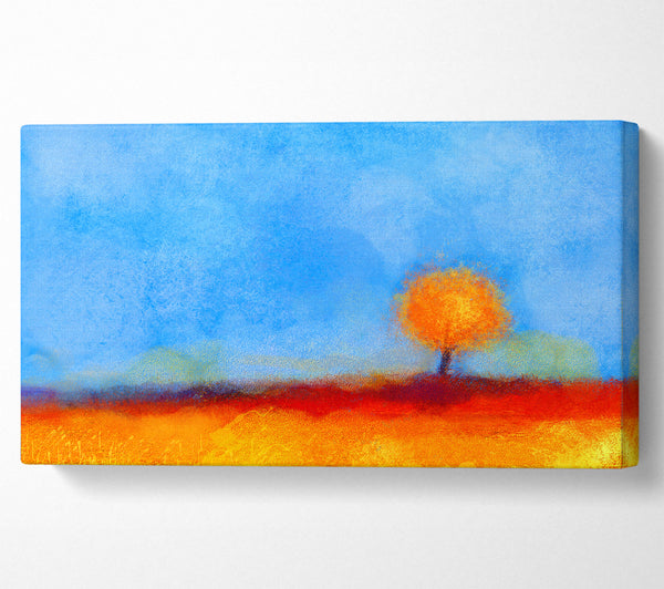 Einsamer Orangenbaum