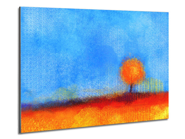 Einsamer Orangenbaum