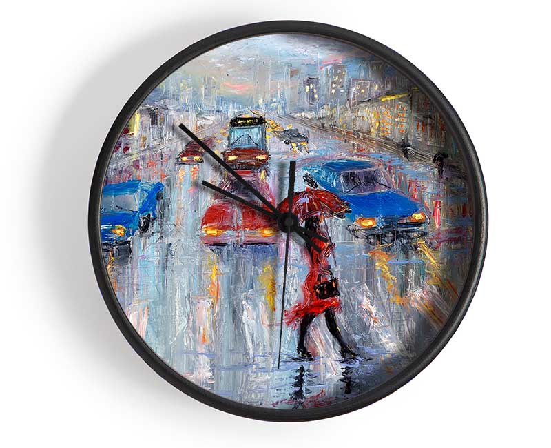 Walk In The Rain Clock - Wallart-Direct UK