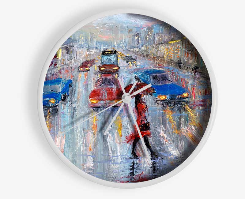 Walk In The Rain Clock - Wallart-Direct UK