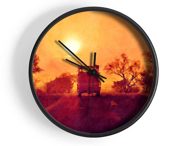 Driving Off Into The Sunset Clock - Wallart-Direct UK