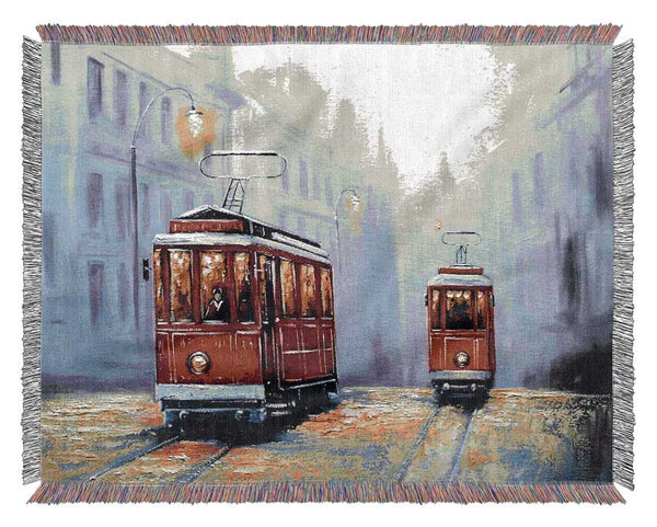Tram City Nights Woven Blanket