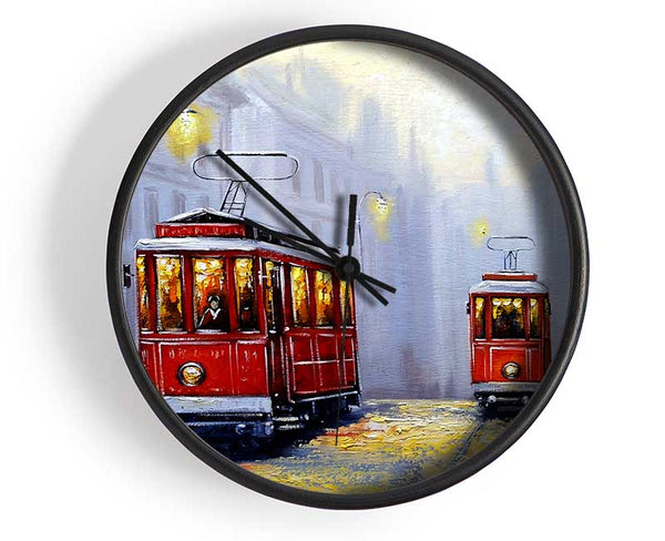 Tram City Nights Clock - Wallart-Direct UK