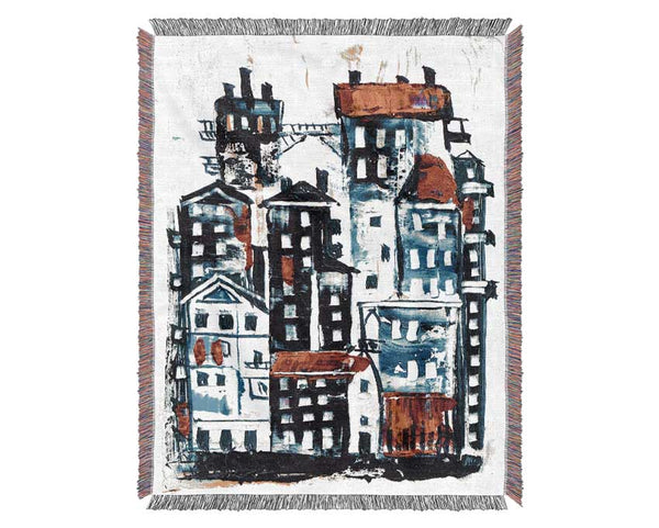 Town Houses 1 Woven Blanket