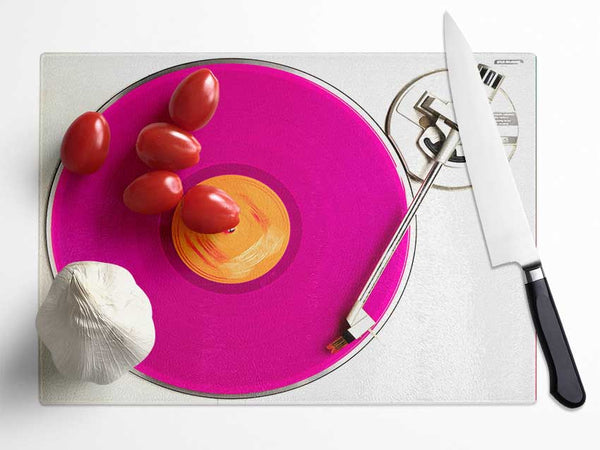 Pink Album Glass Chopping Board