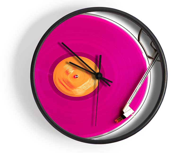 Pink Album Clock - Wallart-Direct UK