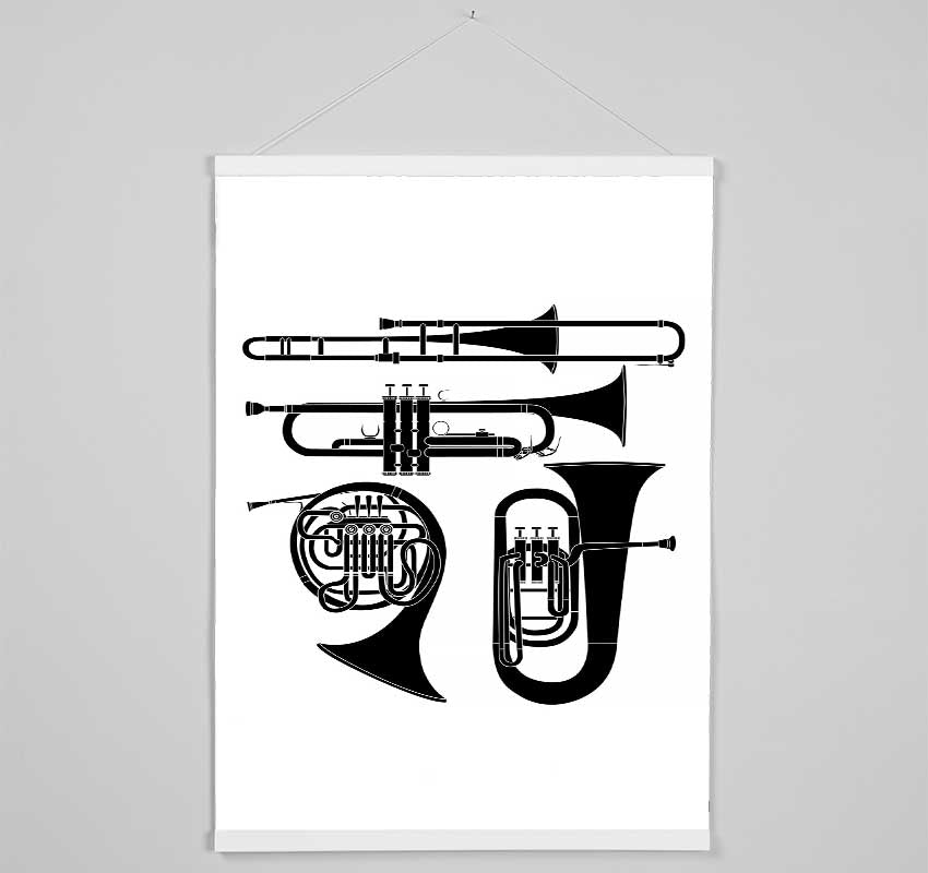 Wind Instruments Hanging Poster - Wallart-Direct UK