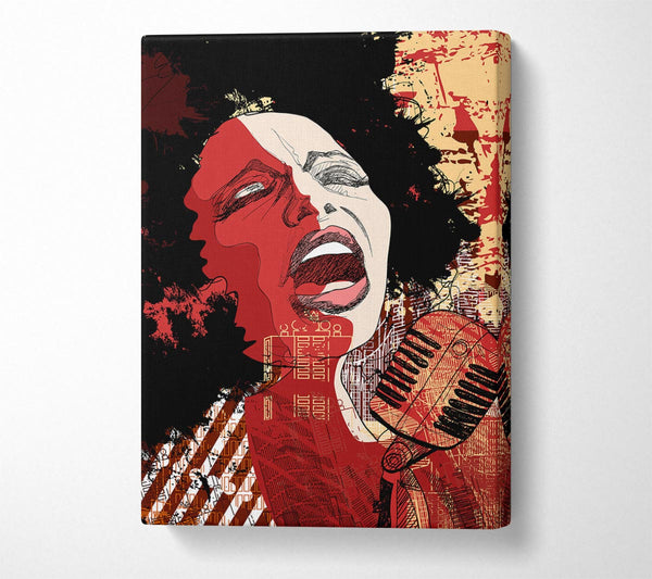  A Canvas Print of Femail Vocalist Canvas Wall Art
