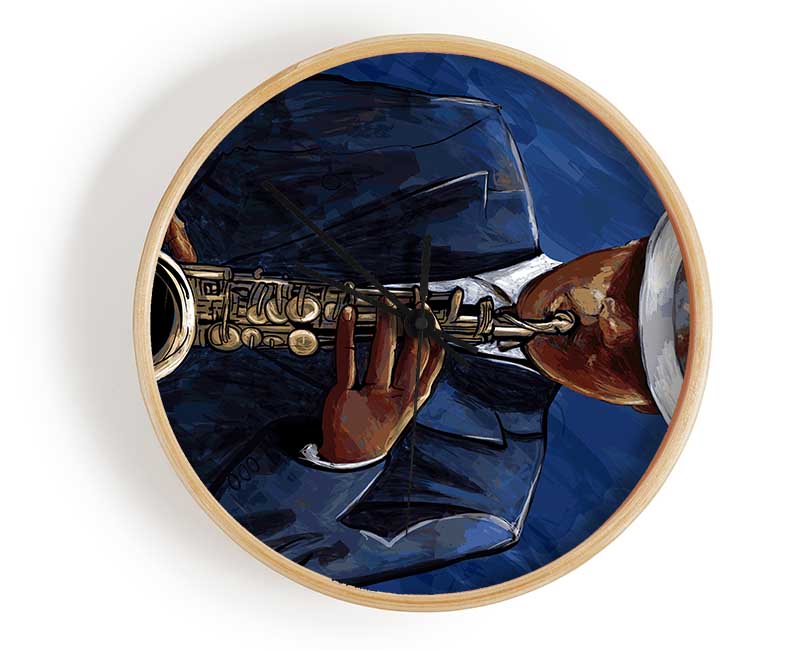 Loves Playing The Saxophone Clock - Wallart-Direct UK