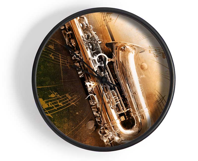 Saxophone Notes Clock - Wallart-Direct UK