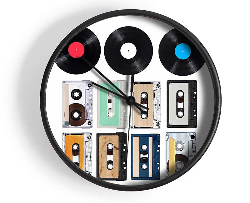 Retro Music Players Clock - Wallart-Direct UK
