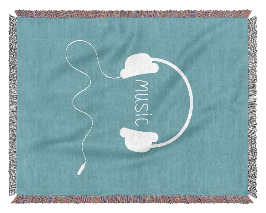 Music Between The Ears Woven Blanket