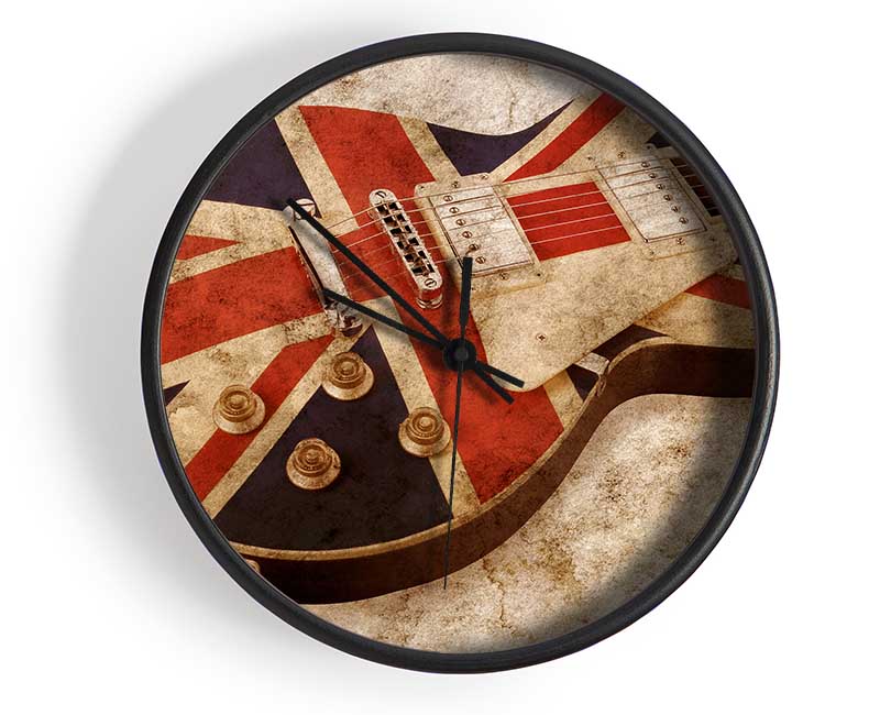 British Retro Guitar 2 Clock - Wallart-Direct UK