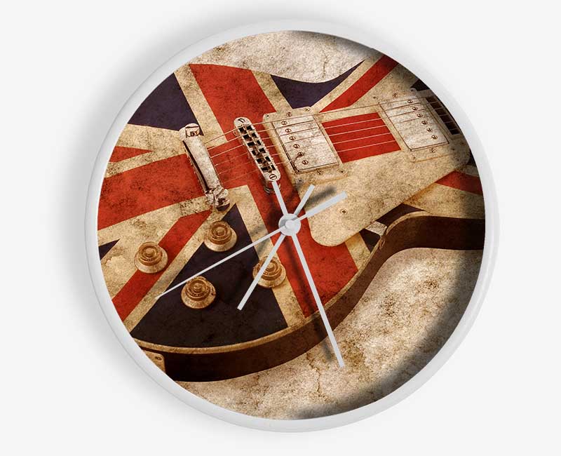 British Retro Guitar 2 Clock - Wallart-Direct UK