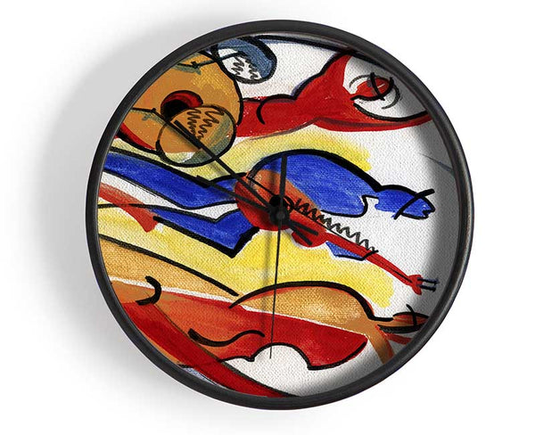 Colourful Band Clock - Wallart-Direct UK