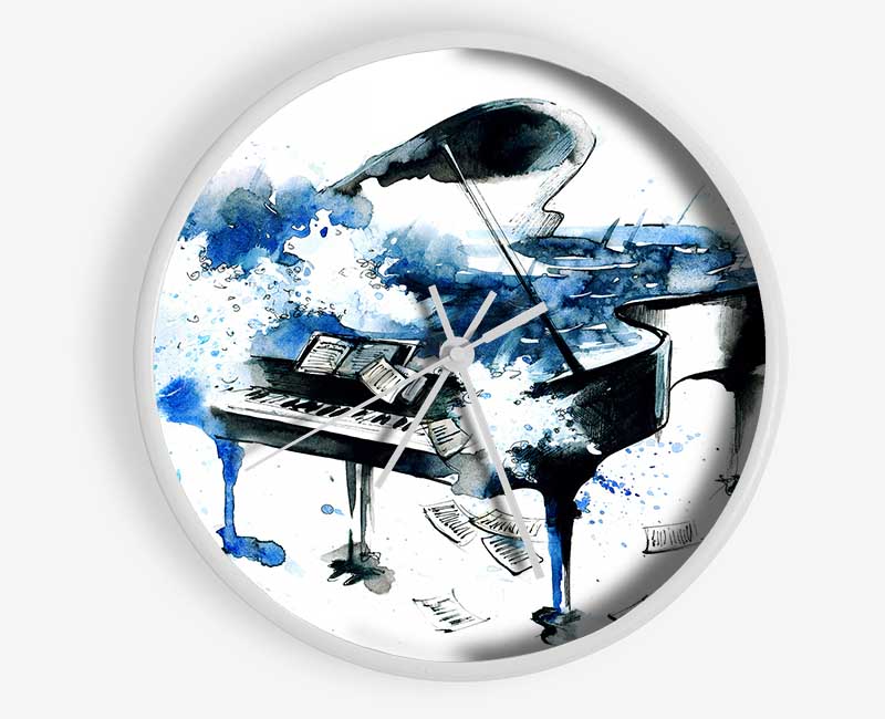 Piano Blues Clock - Wallart-Direct UK