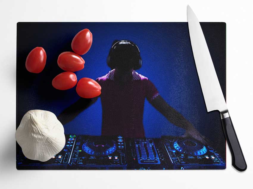 DJ Decks Glass Chopping Board