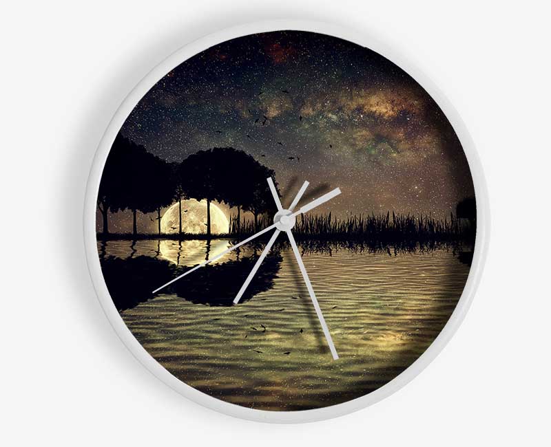 Guitar Tree Moonlight Clock - Wallart-Direct UK