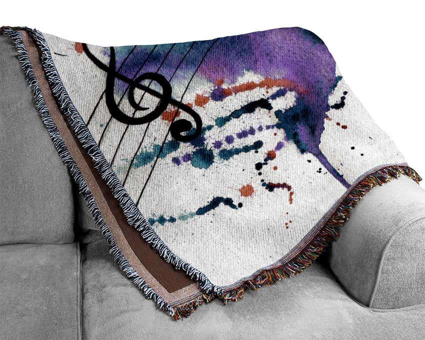 Musical Notes 1 Woven Blanket