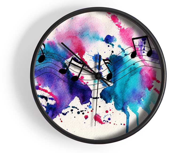 Musical Notes 1 Clock - Wallart-Direct UK