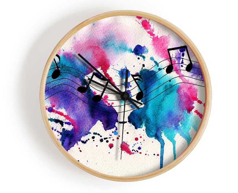 Musical Notes 1 Clock - Wallart-Direct UK