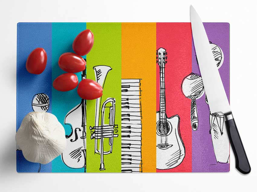 The Bands Passion Glass Chopping Board