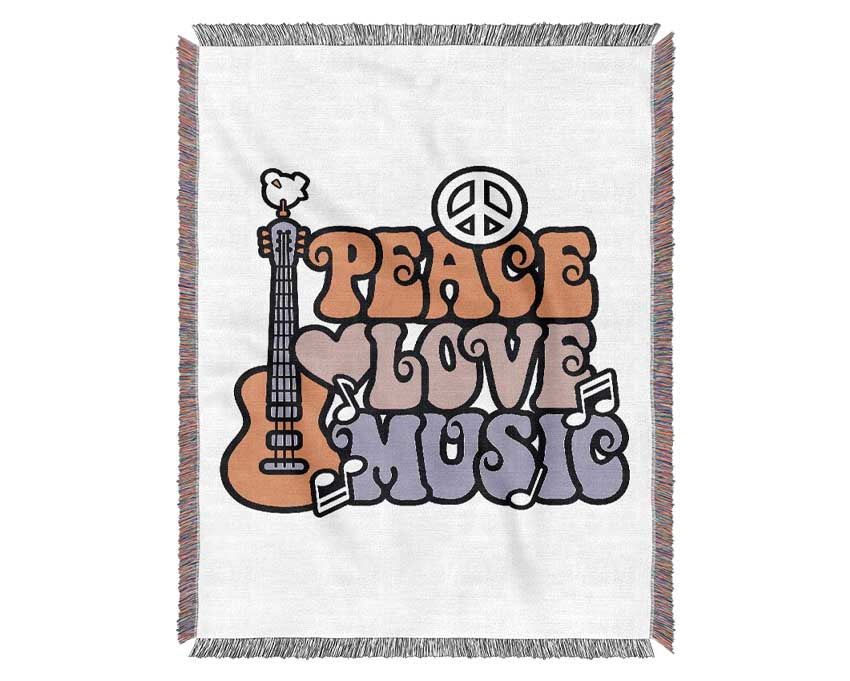 Peace Love And Woven Blanket