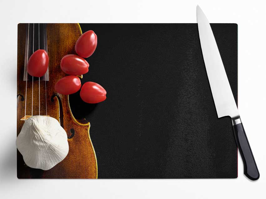 Double Bass Glass Chopping Board