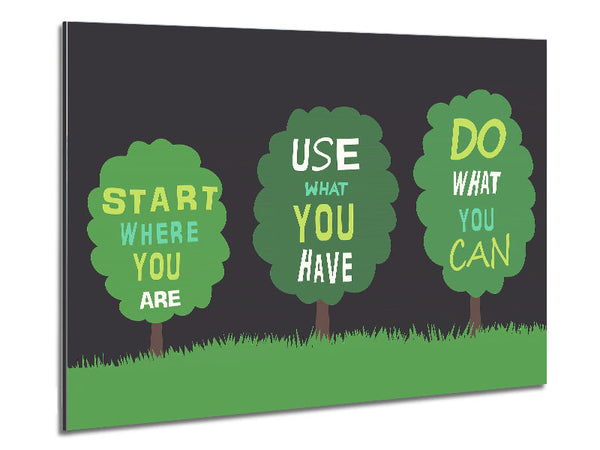 Start Where You Are Metal Print