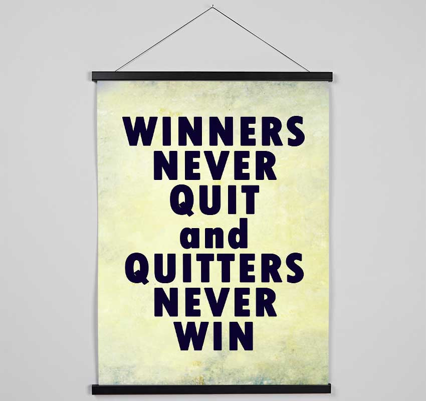 Winners Never Quit Hanging Poster - Wallart-Direct UK