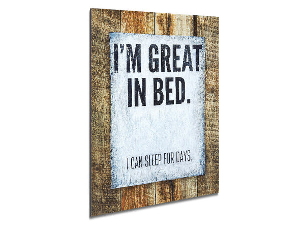Ich bin großartig im Bett