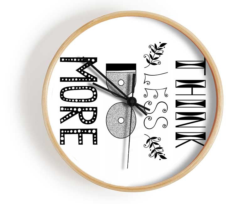 Think Less Do More Clock - Wallart-Direct UK