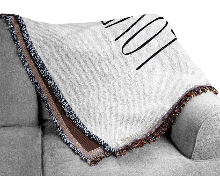 Love Is The New Black Woven Blanket