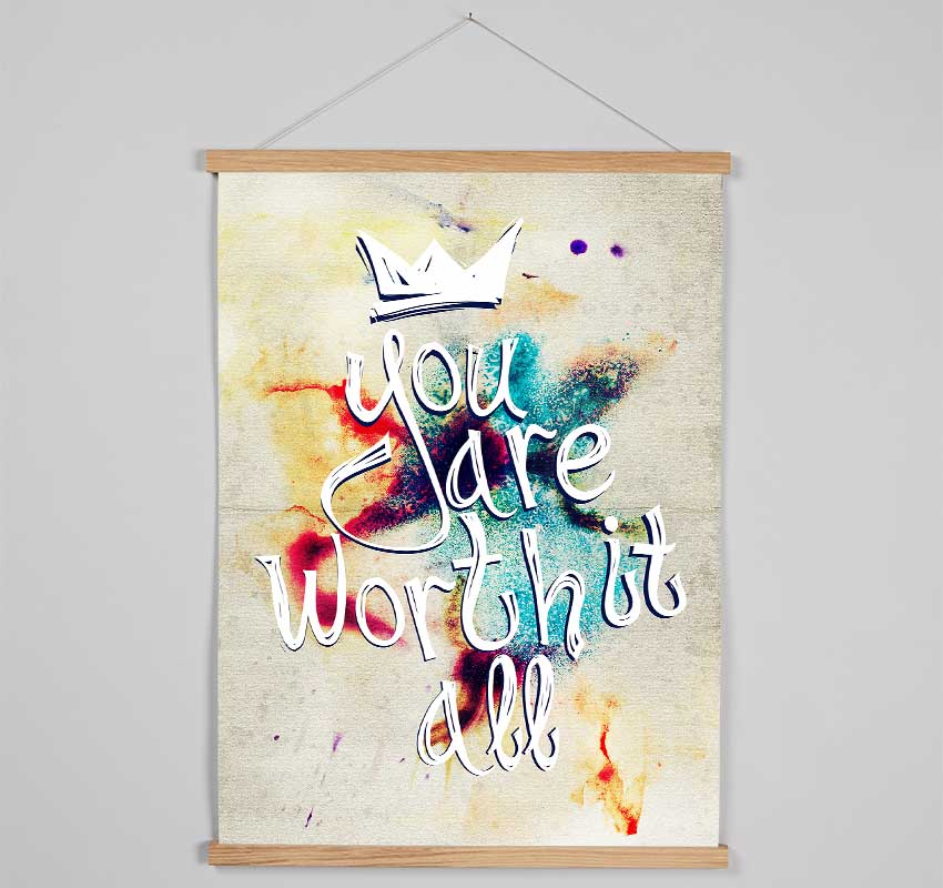 You Are Worth It All Hanging Poster - Wallart-Direct UK