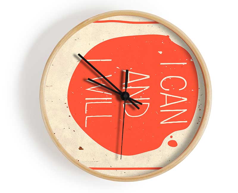 I Can And I Will Clock - Wallart-Direct UK