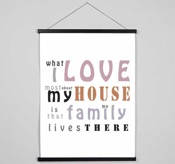 What I Love Mosy About My House Hanging Poster - Wallart-Direct UK