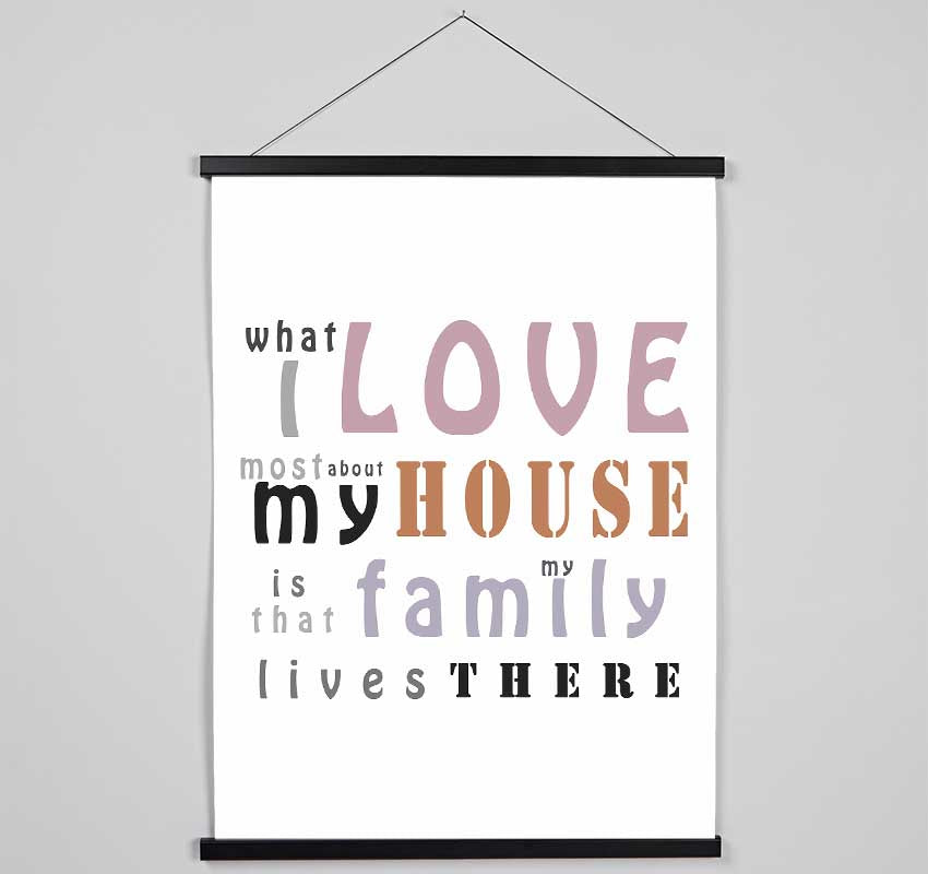What I Love Mosy About My House Hanging Poster - Wallart-Direct UK